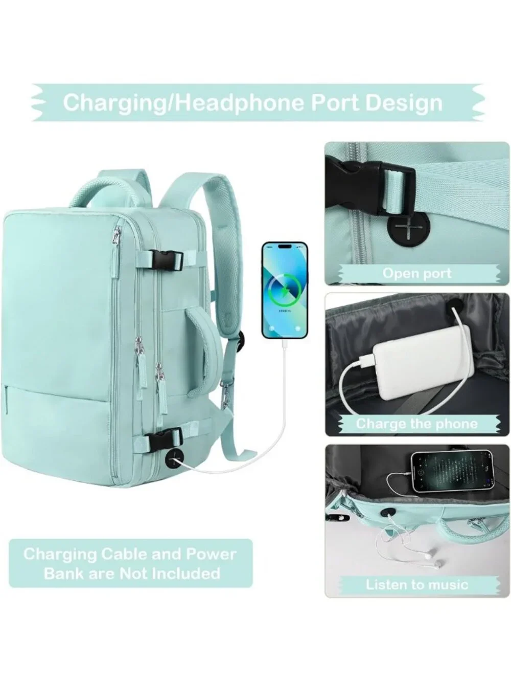 Stylish Waterproof Travel Backpack for Women, 17